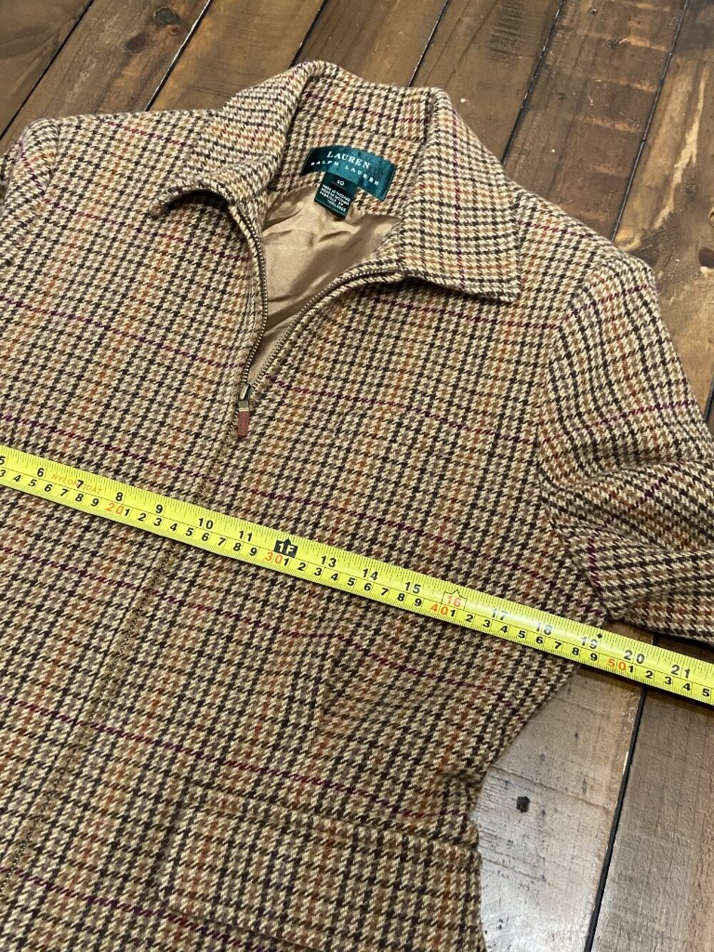 VTG Ralph Lauren Wool Houndstooth Riding Jacket 10 - Picture 9 of 11